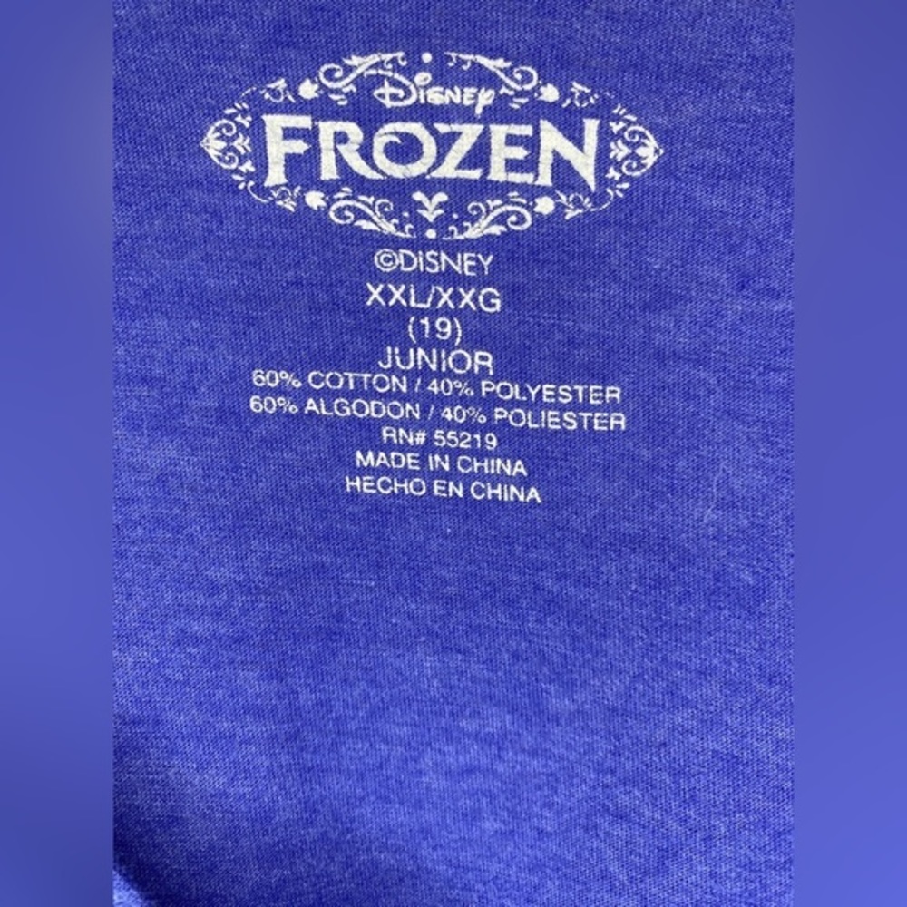 Disney’s Frozen My Friends Are So Flakey T-Shirt Girl’s Junior Size XXL (19) - Picture 3 of 5